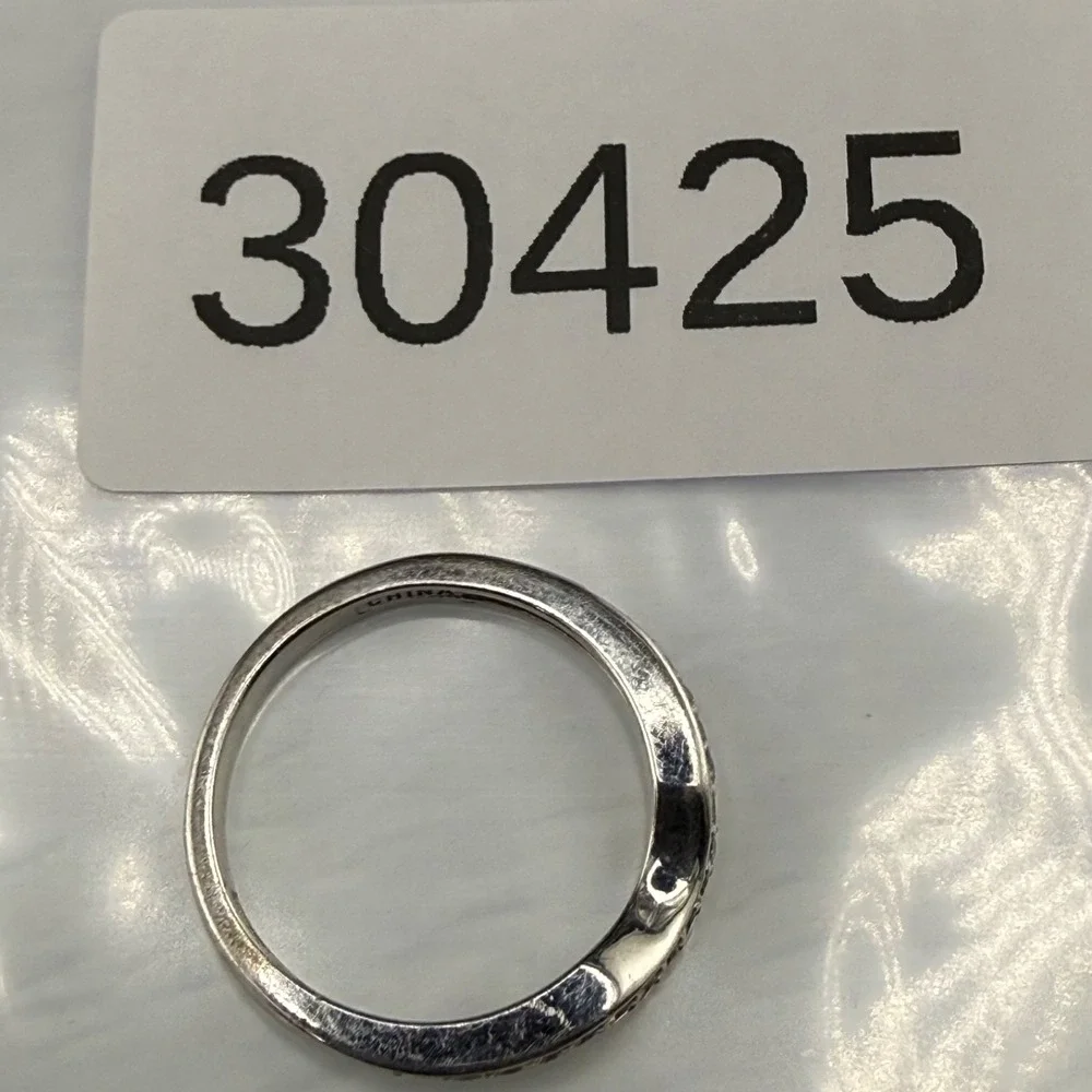 Vintage QVC Epiphany Sterling Silver Band Ring CZ Size 9